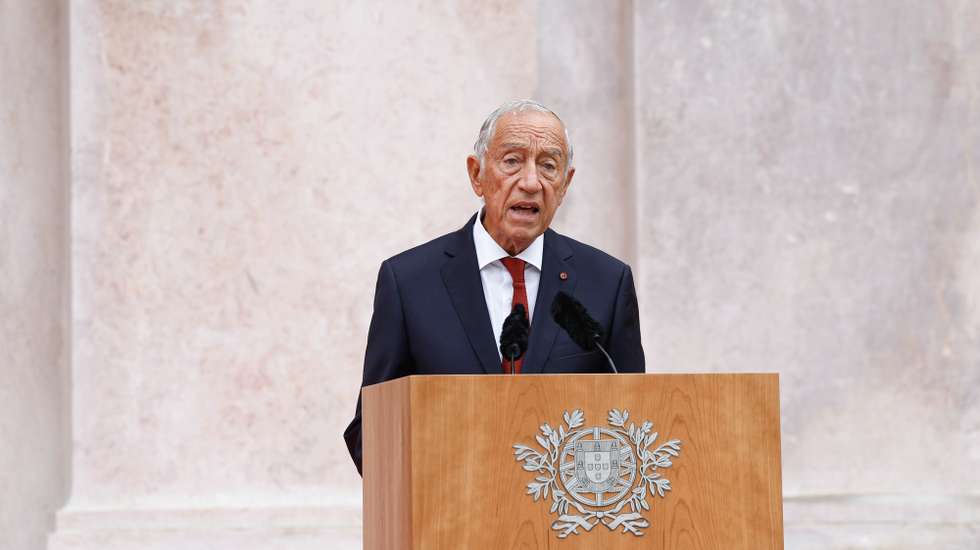 O Presidente da República, Marcelo Rebelo de Sousa, intervém durante as comemorações oficiais do Dia da Implantação da República Portuguesa, nos Paços do Concelho, em Lisboa, 05 de outubro de 2024. A Implantação da República Portuguesa foi o resultado de uma revolução organizada pelo Partido Republicano Português, que destituiu a monarquia constitucional e implantou um regime republicano em Portugal. ANTÓNIO PEDRO SANTOS/LUSA