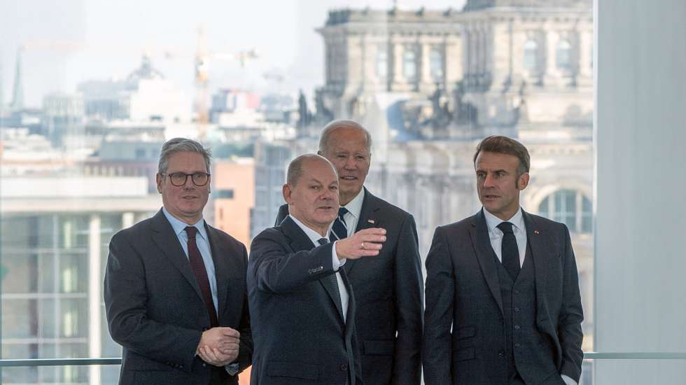 Biden, Macron, Scholz and Starmer want a “just and lasting peace” in Ukraine