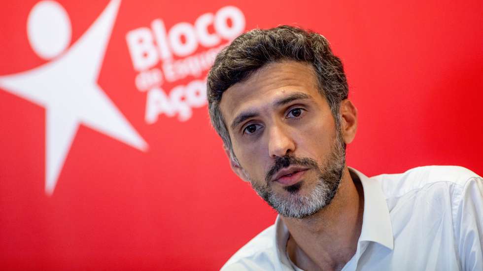 António Lima, coordenador regional do BE/Açores, durante a sessão de encerramento das Conferências Zuraida Soares 2024 no auditório da Direção Regional do Empreendedorismo e Competitividade, em Ponta Delgada, Ilha de São Miguel, Açores, 20 de outubro de 2024.  EDUARDO COSTA/LUSA