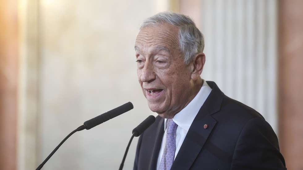 O Presidente da República, Marcelo Rebelo de Sousa, discursa durante a cerimónia de abertura do Ano Judicial no Salão Nobre do Supremo Tribunal de Justiça, em Lisboa, 13 de janeiro de 2025. A cerimónia é organizada pelo Supremo Tribunal de Justiça, pela Procuradoria-Geral da República e pela Ordem dos Advogados. ANTÓNIO PEDRO SANTOS/LUSA