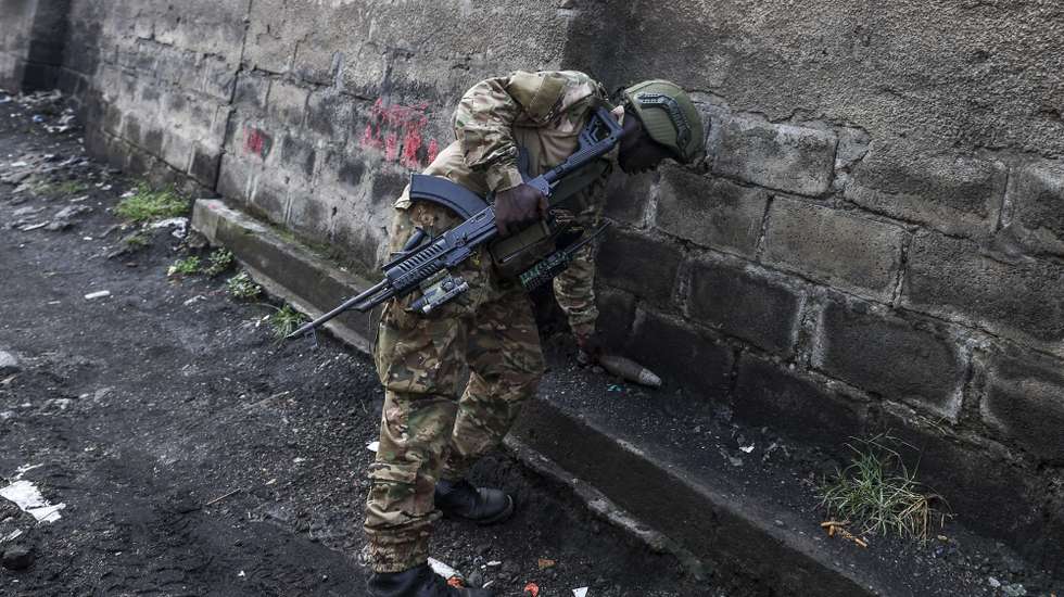 epaselect epa11868102 A member of the M23 armed group collects an exploded mortar during a cleanup exercise of the city of Goma, Democratic Republic of the Congo, 01 February 2025. The M23 (March 23 Movement) rebel group called for all residents to participate in a cleaning exercise of Goma city, the capital of the North Kivu Province, days after claiming to have captured most of it after launching a large-scale offensive in the east of the DR Congo, which the DR Congo and the UN accuse Rwanda of backing.  EPA/DANIEL IRUNGU