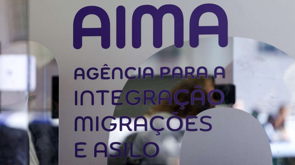 Logo da AIMA (Agência para a Integração, Migrações e Asilo), Lisboa, 7 de março de 2025. MIGUEL A. LOPES/LUSA