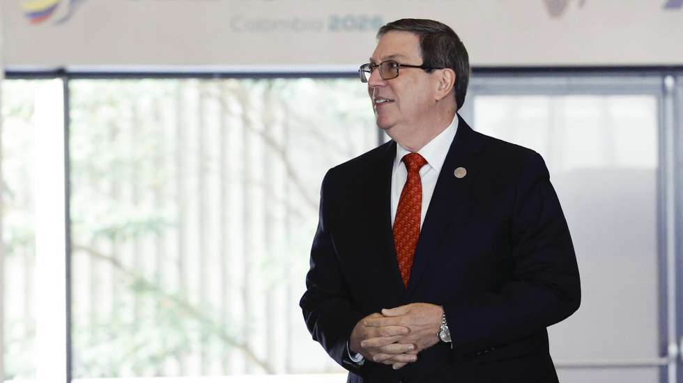 epa12839000 Cuba's Minister of Foreign Affairs, Bruno Rodriguez, arrives at the meeting of the Community of Latin American and Caribbean States (CELAC) and the CELAC–Africa High-Level Forum in Bogota, Colombia, 21 March 2026. The CELAC countries and 19 African representatives are meeting in Bogota to reinforce their commitment to South-South cooperation, on a day marked by a call for 'reconnection' between the two regions and the pursuit of a joint development agenda.  EPA/MAURICIO DUENAS CASTANEDA
