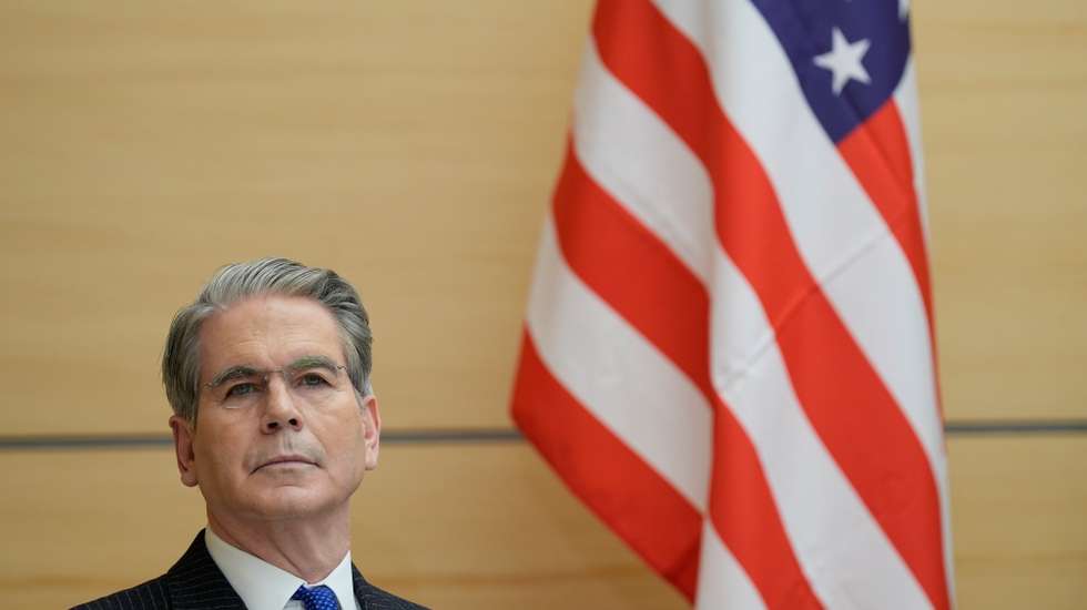 epa12948966 U.S. Treasury Secretary Scott Bessent prepares to meet Japanese Prime Minister Sanae Takaichi (not pictured) prior to a meeting at the prime minister's office in Tokyo, Japan, 12 May 2026.  EPA/EUGENE HOSHIKO / POOL