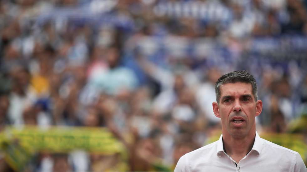 CD Tondela's head coach Nuno Campos reacts during the Portugal Cup final soccer match, between FC Porto and CD Tondela, at Jamor National stadium in Oeiras, outskirts of Lisbon, Portugal, 22 May 2022. MARIO CRUZ/LUSA