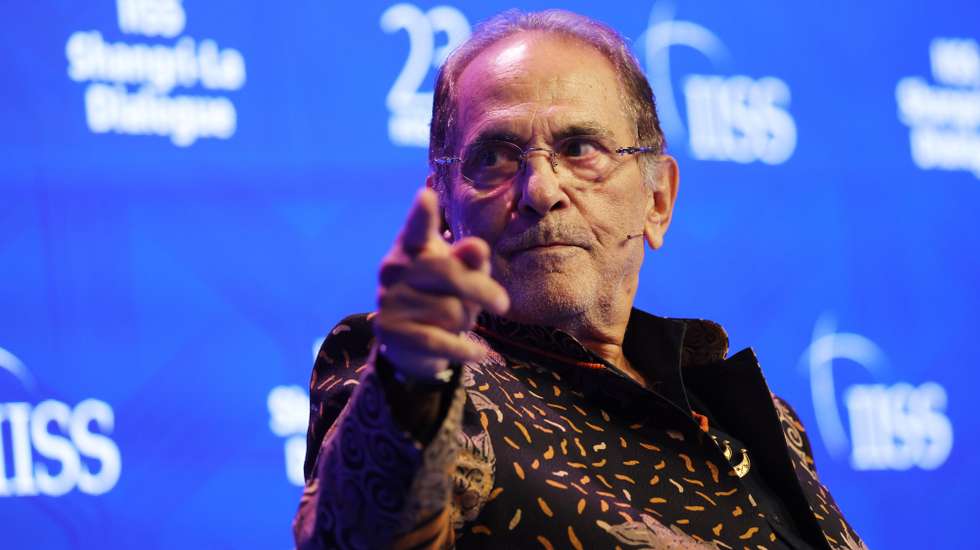 epa13003933 Timor-Leste President Jose Ramos-Horta gestures as speaks during a special address of the International Institute for Strategic Studies (IISS) Shangri-la Dialogue Defence Summit in Singapore, 30 May 2026. Defense ministers and officials from 44 countries are gathered in the city state for the IISS Shangri-la Dialogue, an annual high level defence summit in the Asia Pacific region.  EPA/HOW HWEE YOUNG