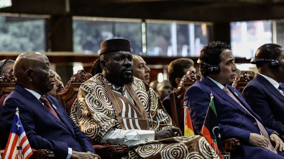 epa12950000 President of Republic of Guinea Mamadi Doumbouya (C) attends the opening ceremony of the Africa Forward Summit at the Kenyatta International Conference Centre (KICC) in Nairobi, Kenya, 12 May 2026.  EPA/DANIEL IRUNGU