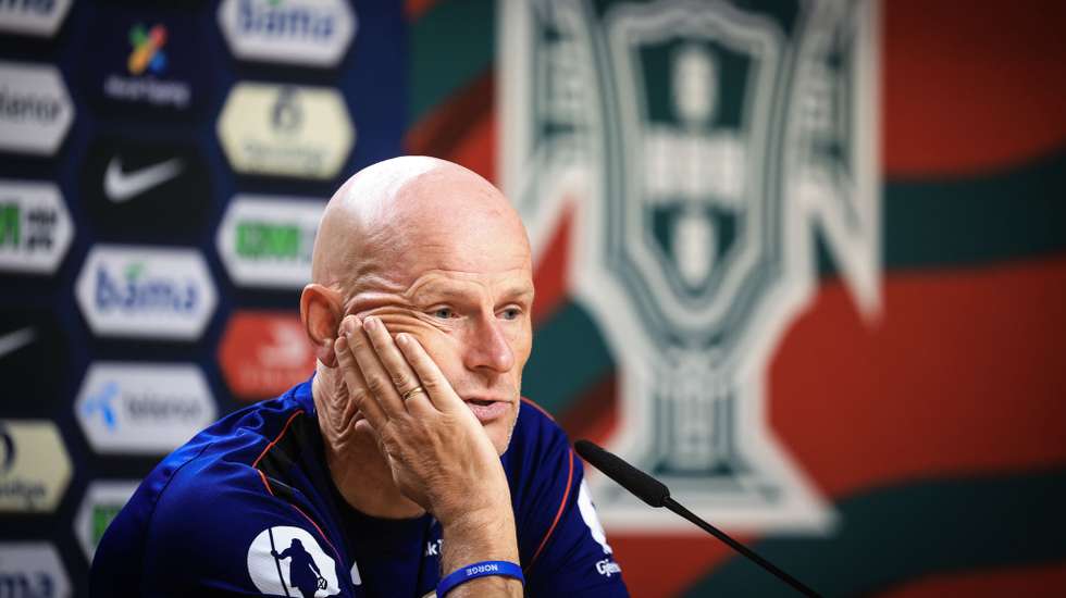 Norway's national soccer team head coach Stale Solbakken attends a press conference prior the UEFA Nations League soccer match between Portugal and Norway, at Dragao stadium in Porto, Portugal, 3th Ocotber 2026. Norway faces Portugal on October 4th. JOSE COELHO/LUSA