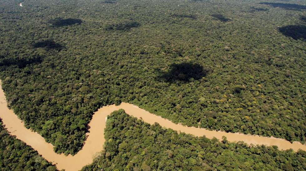 O rio Tiputini no Equador