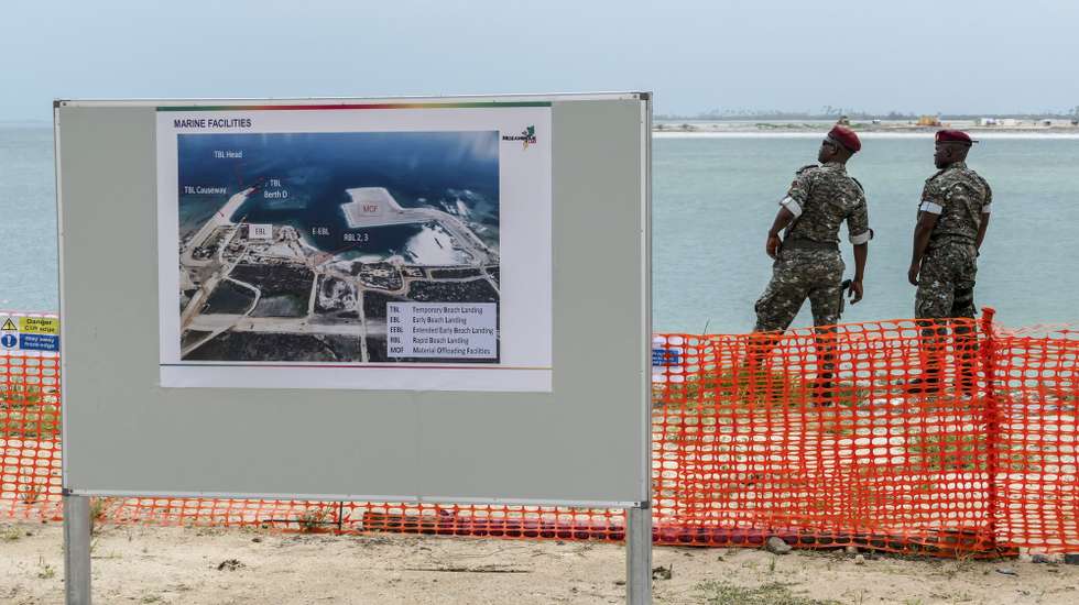 Complexo de produção de gás natural liquefeito (GNL) em Afungi, Cabo Delgado, na retoma do projeto de 20 mil milhões de dólares quase cinco anos após a suspensão devido aos ataques terroristas, Moçambique, 29 de janeiro de 2026. PAULO JULIÃO/LUSA
