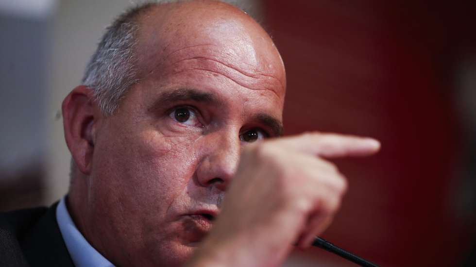 O secretário-geral do Partido Comunista Português (PCP), Paulo Raimundo, intervém no encerramento das Jornadas Parlamentares do partido, que decorreram entre 14 e 16 de junho, nos distritos de Leiria e Coimbra, Marinha Grande, 16 de junho de 2026. PAULO CUNHA/LUSA