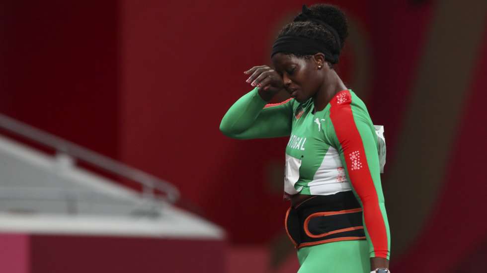 A lançadora portuguesa Liliana Cá durante a final do lançamento do disco dos Jogos Olímpicos Tóquio 2020, Estádio Olímpico, Tóquio, Japão, 2 de agosto de 2021. JOSÉ COELHO/LUSA