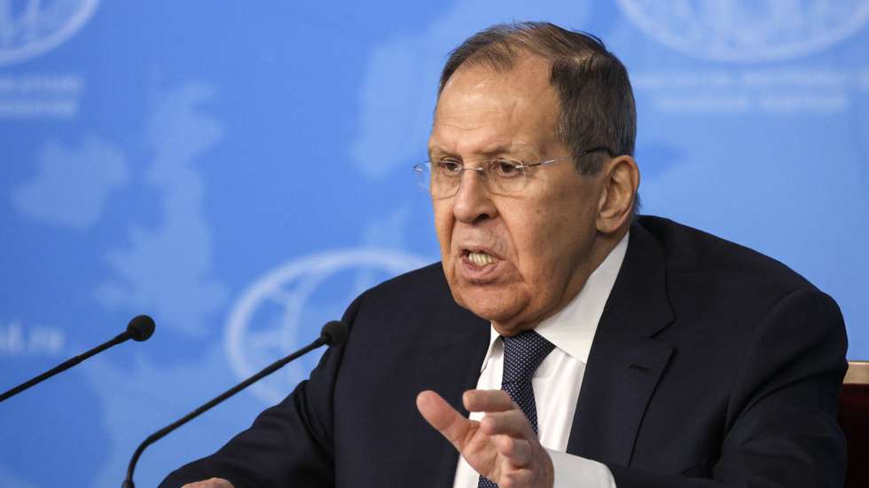 epa12663900 Russian Foreign Minister Sergei Lavrov holds his annual news conference in Moscow, Russia, 20 January 2026. Lavrov gave a press conference on the results of Russian diplomacy in 2025.  EPA/MAXIM SHIPENKOV