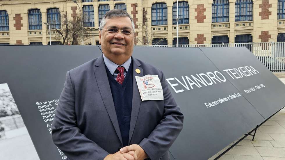 Ministro da Justiça e da Segurança Pública do Brasil, Flávio Dino, em Santiago do Chile, Chile, 10 de setembro de 2023. O Brasil pretende inaugurar, durante 2024 em Brasília, um Museu da Memória em homenagem às vítimas da ditadura, a 60 anos do golpe de Estado de 1964  (ACOMPANHA TEXTO DO DIA 11 DE SETEMBRO DE 2023). MÁRCIO RESENDE/LUSA