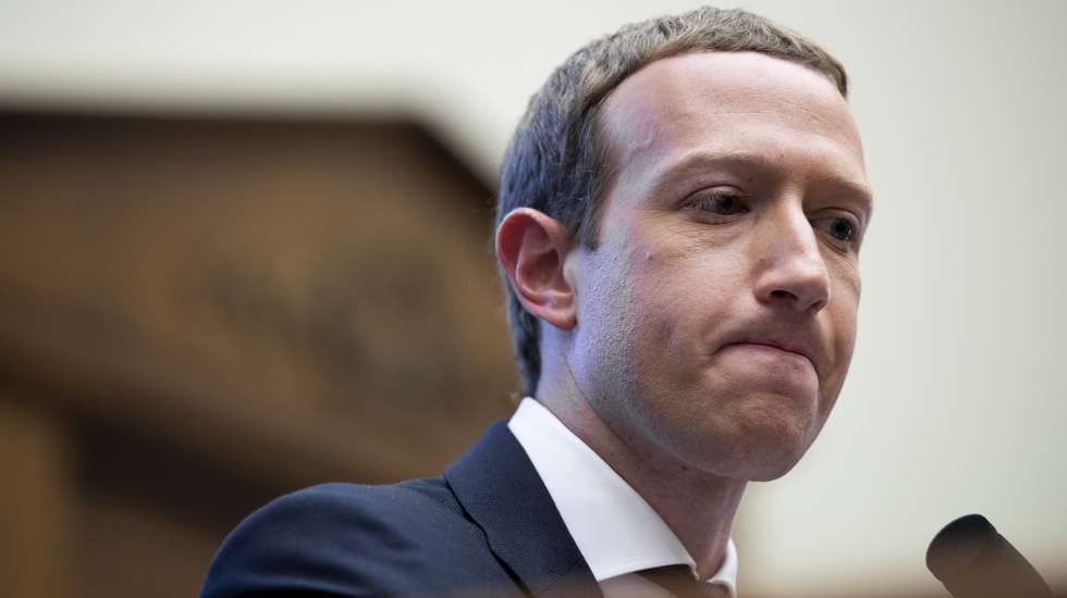 epa08925055 Chairman and CEO of Facebook Mark Zuckerberg testifies before the US House Financial Services Committee hearing on 'An Examination of Facebook and Its Impact on the Financial Services and Housing Sectors', on Capitol Hill in Washington, DC, USA, 23 October 2019 (reissued 07 January 2021). Media reports on 07 January 2021 state Facebook has suspended US President Donald Trump from his Facebook account. The suspension will last at least two weeks and could be expanded indefinitely Facebook said. The move comes after recent remarks by President Trump.  EPA/MICHAEL REYNOLDS *** Local Caption *** 55572719