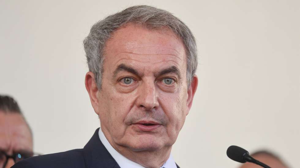 epa12828784 Former Spanish Prime Minister, Jose Luis Rodriguez Zapatero, speaks alongside the president of Venezuela's National Assembly, Chavista Jorge Rodriguez, in Caracas, Venezuela, 17 March 2026. Rodriguez hosted a meeting with the former Spanish prime minister, whom he referred to as his “friend” and “mentor.”  EPA/MIGUEL GUTIERREZ