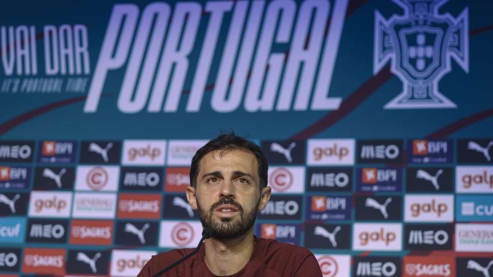 Portugal soccer team player Bernardo Silva speaks during the press conference at the training site at Garden District Park for the FIFA World Cup 2026, Palm Beach, Florida, USA, 30 June 2026. MIGUEL A. LOPES/LUSA