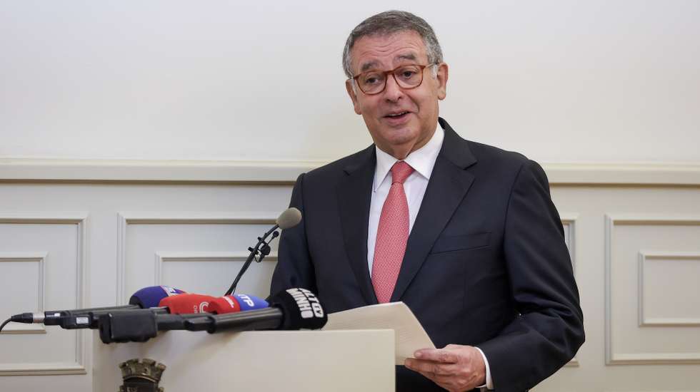 O Presidente da República, António José Seguro, discursa durante a receção nos Paços do Concelho de Vila Nova de Cerveira, 23 de agosto de 2026. MANUEL FERNANDO ARAÚJO/ LUSA