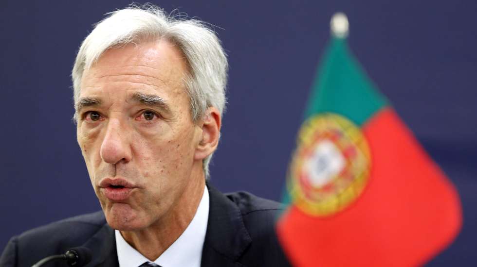 epa09155525 Portuguese Ministry of National Defence Joao Gomes Cravinho attends a press conference after a Workshop of European Union Ministers of Defence on the Strategic Compass under the Portuguese Presidency of the Council in Queluz, Portugal, 23 April 2021. This workshop is aimed at promoting informal discussion on the main ideas, encouraging the presentation of substantive and prospective proposals and together shaping a new strategic vision for European defence.  EPA/ANTONIO PEDRO SANTOS