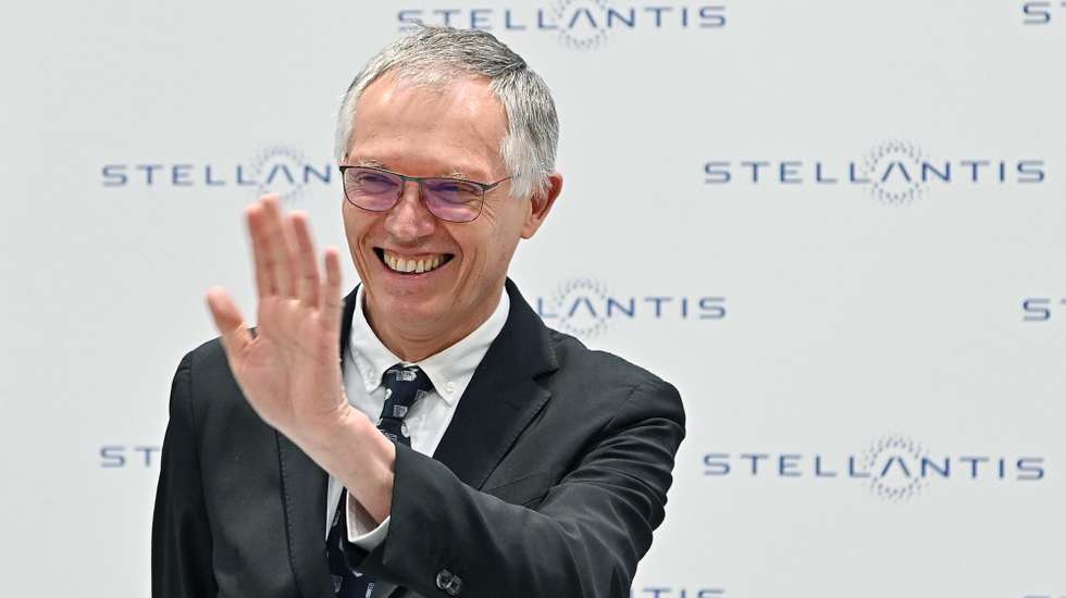 epa11270589 Stellantis CEO Carlos Tavares during the inauguration of the new production department for electrified eDct transmissions within the Mirafiori Automotive Park 2030 which also includes the battery technology center, the circular economy hub and the Green Campus, in Turin, Italy, 10 April 2024.  EPA/Alessandro Di Marco