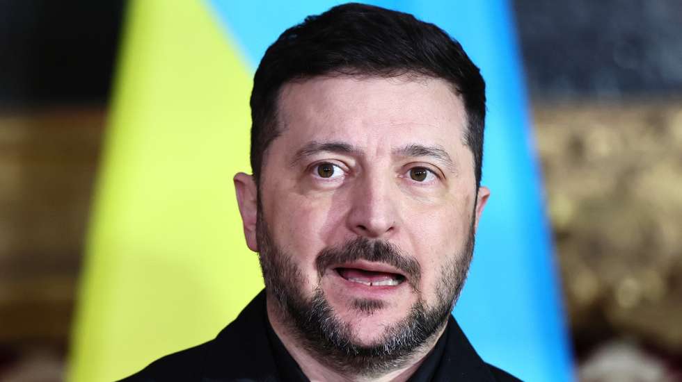 epa12740708 Ukrainian President Volodymyr Zelensky gives a statement before the Ewald von Kleist Award ceremony at the 62nd Munich Security Conference (MSC), in Munich, Germany, 14 February 2026. Ukrainian President Volodymyr Zelensky accepts the Ewald von Kleist Prize on behalf of the Ukrainian people.  EPA/RONALD WITTEK