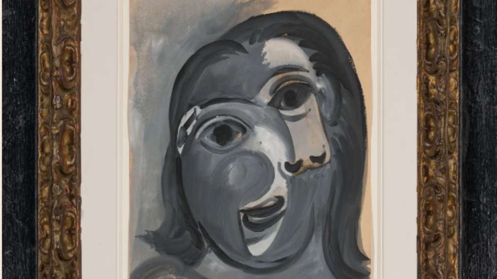 'Tête de femme' ('Cabeça de Mulher') “é uma interpretação abstrata do rosto de uma mulher”, pintada a guache em 1941, pelo espanhol Pablo Picasso