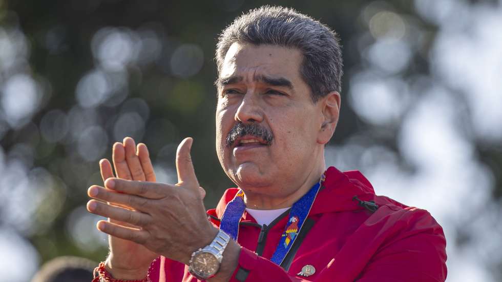 epa12449696 Venezuelan President Nicolas Maduro participates in an event commemorating Indigenous Resistance Day in Caracas, Venezuela, 12 October 2025.  EPA/MIGUEL GUTIERREZ