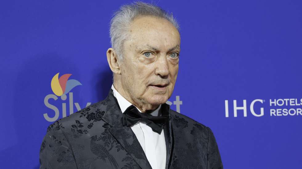 epa11804690 Udo Kier poses on the red carpet at the 2025 Palm Springs International Film Festival Awards Night Gala at the Palm Springs Convention Center in Palm Springs, California, USA, 03 January 2025.  EPA/NINA PROMMER
