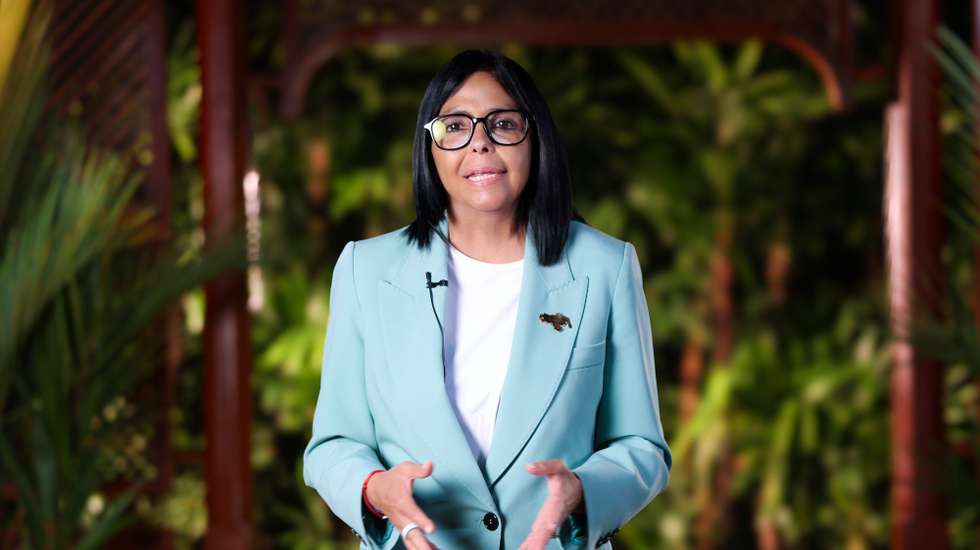 epa13189792 A handout photo made available by the Presidency of Venezuela shows acting President Delcy Rodriguez during a report in which she stated that 1,046 Venezuelans have been released since January 2026, when a process of releases began a few days after the 03 January US capture of Nicolas Maduro, in Caracas, Venezuela, 24 August 2026.  EPA/PRESIDENCY OF VENEZUELA / HANDOUT /EDITORIAL USE ONLY/ ONLY AVAILABLE TO ILLUSTRATE THE ACCOMPANYING NEWS STORY (CREDIT REQUIRED)HANDOUT EDITORIAL USE ONLY/NO SALES