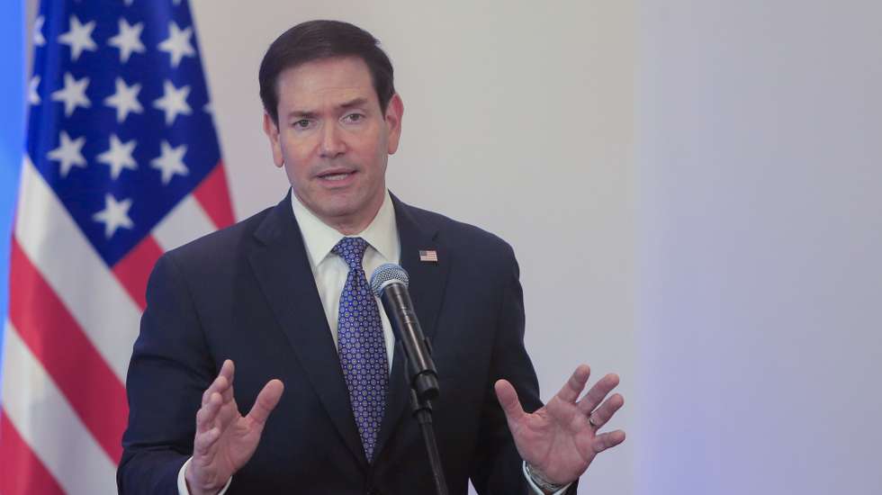epa13223978 US Secretary of State Marco Rubio speaks during the signing of the 'Barranquilla Agreements,' which he concluded with Colombian President Abelardo de la Espriella and Colombian Foreign Minister Omar Bula Escobar in Barranquilla, Colombia, 08 September 2026. US Secretary of State Marco Rubio is traveling to Colombia, Ecuador and Peru from 08 to 10 September.  EPA/RICARDO MALDONADO ROZO