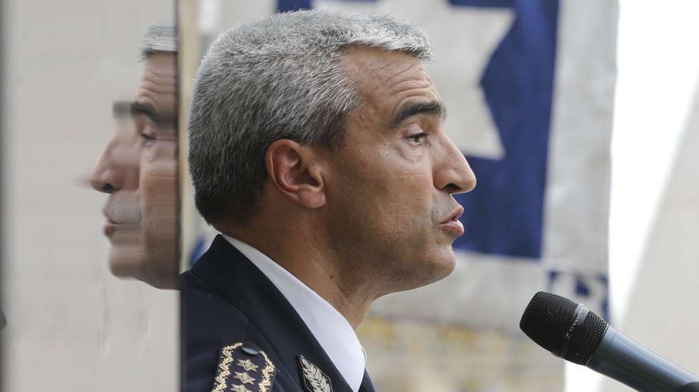 O diretor Nacional da Polícia de Segurança Pública (PSP), superintendente Chefe Manuel Augusto Magina da Silva, discursa durante as comemorações do 155.º aniversário da PSP realizadas na Direção Nacional da PSP, Lisboa, 6 de julho de 2022.  MANUEL DE ALMEIDA/LUSA
