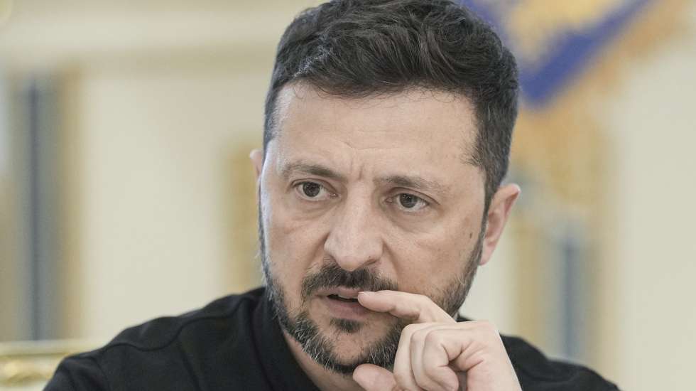 epa12155062 Ukrainian President Volodymyr Zelensky holds briefing in Kyiv, Ukraine, 04 June 2025, amid the ongoing Russian invasion.  EPA/STRINGER
