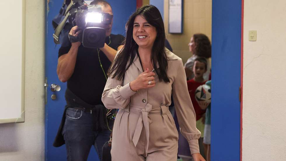 The spokesperson for People, Animals and Nature (PAN) party, Inês Sousa Real, after casting his ballot for the local elections, in Lisbon, 12 October 2025. More than 9.3 million electors can vote in the local elections in Portugal on 12 October 2025. ANTÓNIO COTRIM/LUSA