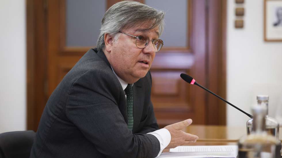 O ex-administrador não-executivo da TAP, Diogo Lacerda Machado, durante a sua audição na Comissão Parlamentar de Inquérito à Tutela Política da Gestão da TAP na Assembleia da República, em Lisboa, 11 de maio de 2023.  JOSÉ SENA GOULÃO/LUSA