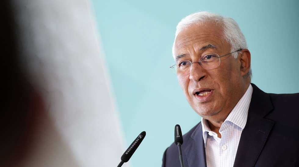 O secretário-geral do Partido Socialista (PS,) António Costa, intervém durante a reunião da Comissão Nacional do Partido Socialista (PS), com o objetivo de analisar a situação política, a apreciação e votação do Relatório e Contas do ano de 2022 e assuntos de organização interna. na sede, Porto de Leixões, Matosinhos, 3 de junho de 2023. MANUEL FERNANDO ARAÚJO/LUSA