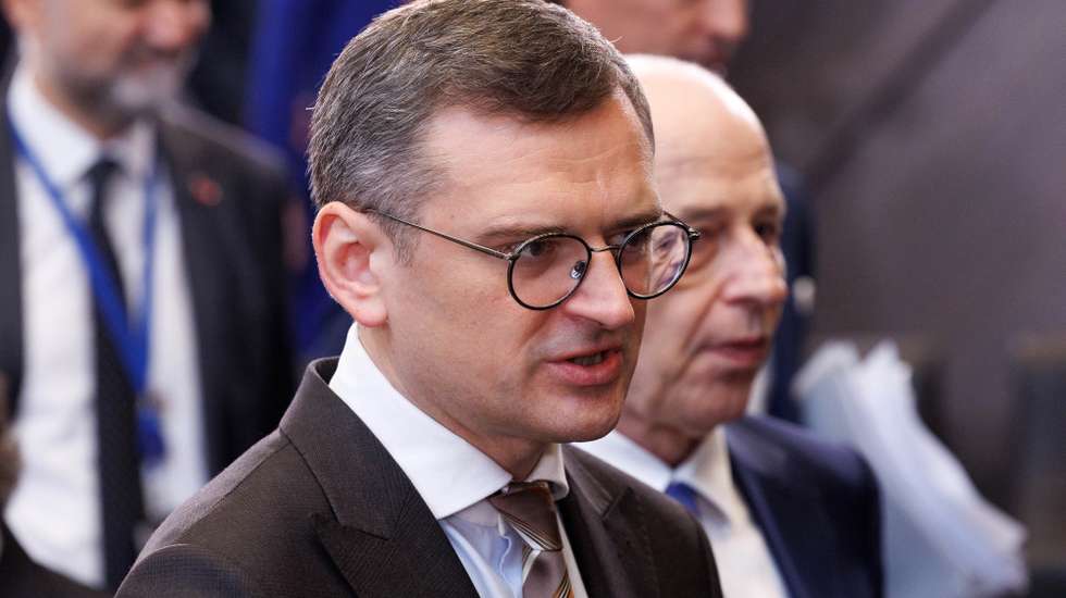 epa11258562 Ukraine's Foreign Minister Dmytro Kuleba arrives at the NATO Ukraine Council during a North Atlantic Treaty Organisation (NATO) Foreign Affairs Ministers meeting in Brussels, Belgium, 04 April 2024. Allied Foreign Affairs Ministers attend a meeting of NATO Ministers of Foreign Affairs at NATO Headquarters in Brussels on 03-04 April as NATO celebrates its 75th anniversary. On 04 April 1949, the 12 founding countries signed the North Atlantic Treaty, called the Washington Treaty. It committed each member to share the risk, responsibilities, and benefits of collective defense.  EPA/OLIVIER MATTHYS