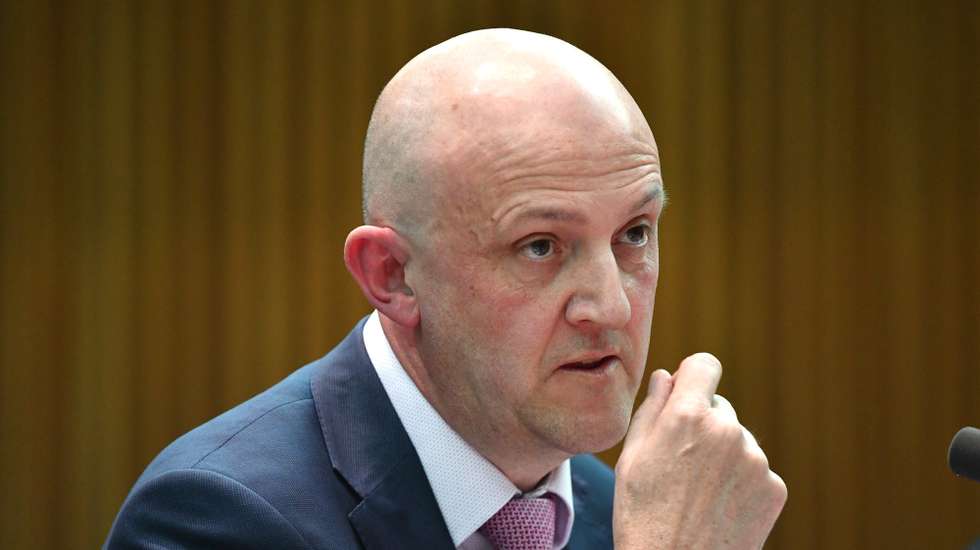 epa08024692 (FILE) - Australian Security Intelligence Organisation (ASIO) Director General Mike Burgess appears before a Senate Estimates hearing at Parliament House in Canberra, Australia, 21 October 2019 (reissued 25 November 2019. According to media reports, Australian authorities are investigating an alleged Chinese attempt to plant a spy into parliament.  EPA/MICK TSIKAS AUSTRALIA AND NEW ZEALAND OUT