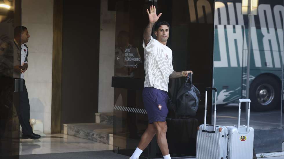 Portuguese national soccer team player Joao Cancelo arrives at Humberto Delgado airport after the team leave the FIFA World Cup 2026 with a defeat against Spain, in Lisbon, Portugal, 8th July 2026. ANTÓNIO PEDRO SANTOS/LUSA