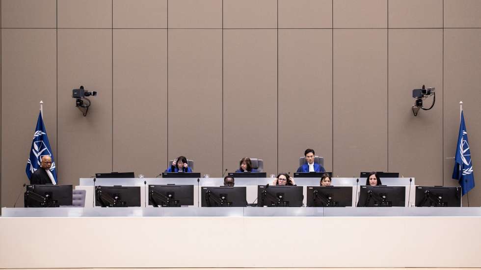 epa11731269 Judges Tomoko Akane, Kimberly Prost and Keebong Paek before the verdict announcement in the case against Malian Al Hassan Ag Abdoul Aziz Ag Mohamed Ag Mahmoud, at the International Criminal Court (ICC) in the Hague, the Netherlands, 20 November 2024. The International Criminal Court (ICC) on 20 November sentenced the former chief of the Islamic police in Timbuktu, Mali, to 10 years in prison for war crimes committed during the Islamist militant's one-year rule over Timbuktu in 2012.  EPA/EVA PLEVIER / POOL