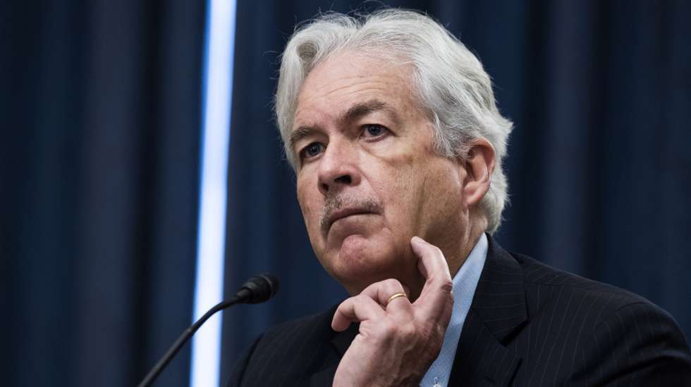 epa09034169 William Burns, nominee for Central Intelligence Agency director, testifies during his Senate Select Intelligence Committee confirmation hearing in Russell Senate Office Building on Capitol Hill in Washington, DC, USA, 24 February 2021.  EPA/Tom Williams / POOL