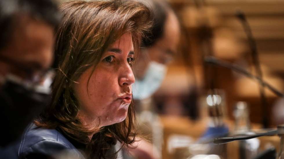 A ministra do Trabalho, Solidariedade e Segurança Social, Ana Mendes Godinho, durante audição na Comissão de Trabalho e Segurança Social, na Assembleia da República, Lisboa, 17 março 2021.  MANUEL DE ALMEIDA / LUSA