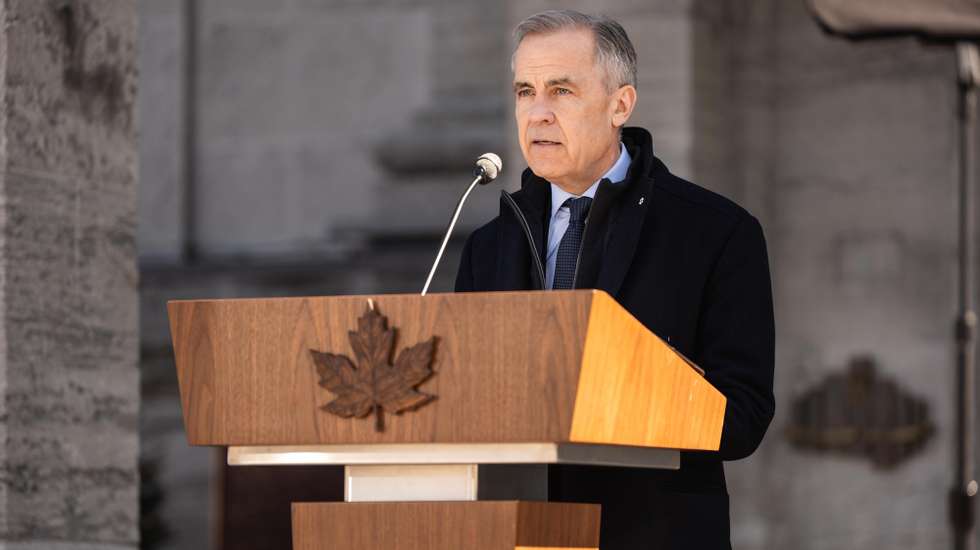 epa11983737 Canada's Prime Minister, Mark Carney, speaks during a press conference after meeting with Governor-General Mary Simon to call for the dissolution of the Parliament of Canada and trigger federal elections in Ottawa, Canada, 23 March 2025. Carney recently took over as Canada's Prime Minister from Justin Trudeau, and federal elections are expected to be held in late April or early May.  EPA/KAMARA MOROZUK