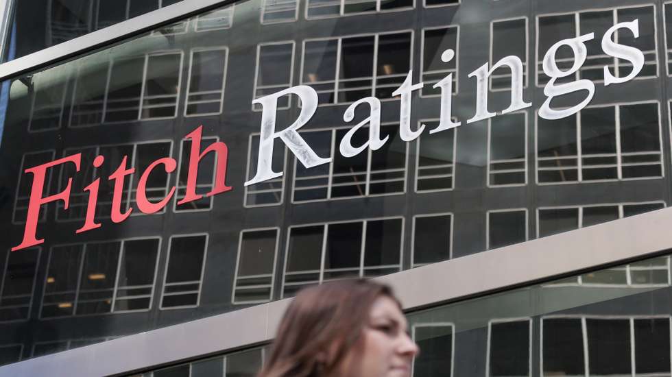 epa10781813 The offices of Fitch Ratings, one of three major credit rating agencies, in New York, New York, USA, 02 August 2023. Fitch downgraded the United States government credit rating from AAA to AA+, a change the company partially attributed to politics around the recent debt ceiling standoff.  EPA/JUSTIN LANE