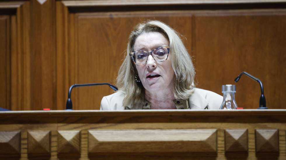 A ministra do Trabalho, Solidariedade e Segurança Social, Maria do Rosário Palma Ramalho, intervém durante a sua audição na Comissão de Trabalho, Segurança Social e Inclusão, sobre o Orçamento do Estado para 2025, na Assembleia da República, em Lisboa, 29 de outubro de 2024. ANTÓNIO PEDRO SANTOS/LUSA