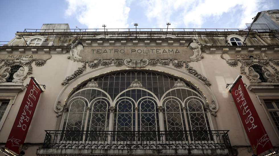 Fachada do Teatro Politeama, Lisboa, 14 de março de 2024. CARLOS M. ALMEIDA/LUSA