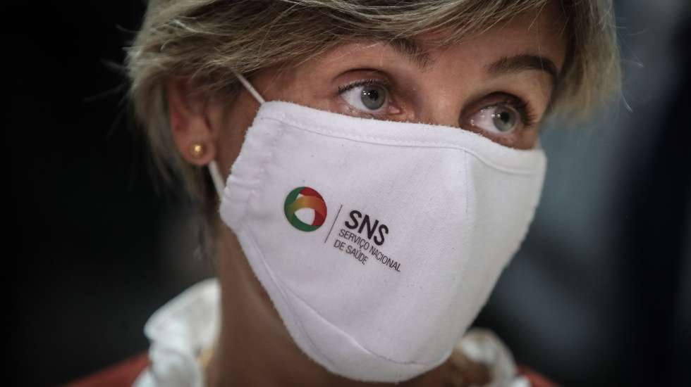 A ministra da Saúde, Marta Temido, participa na tomada de posse dos órgãos sociais da Associação Nacional das Farmácias (ANF), em Lisboa, 21 de junho de 2021. MÁRIO CRUZ/LUSA