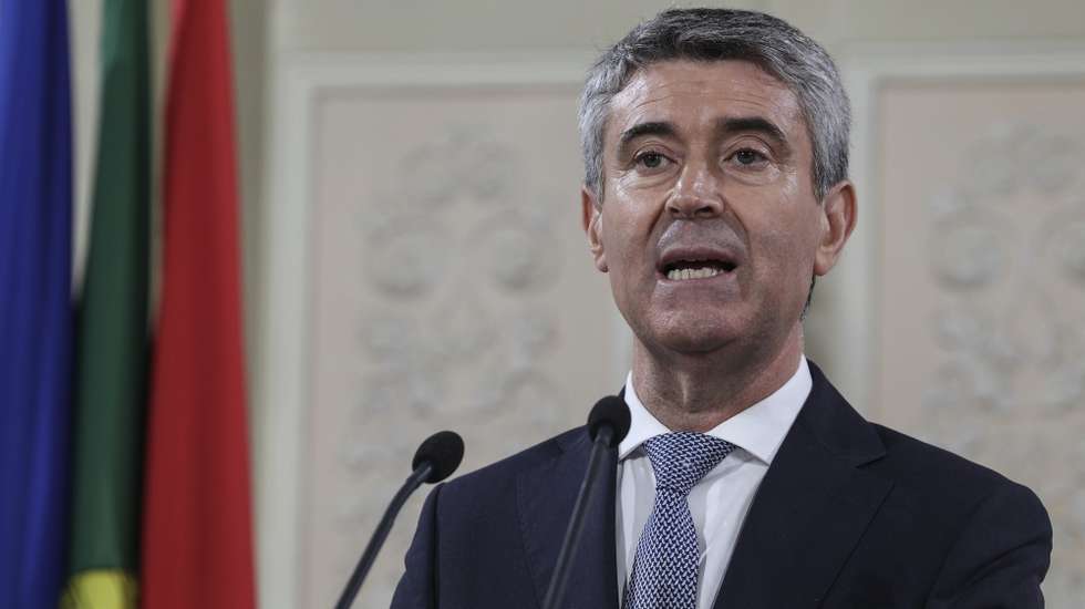 The new secretary-general of the Socialist Party (PS), Jose Luis Carneiro, delivers his victory speech at the PS elections this afternoon at the party's headquarters in Lisbon, Portugal, 28 June 2025. MIGUEL A. LOPES/LUSA