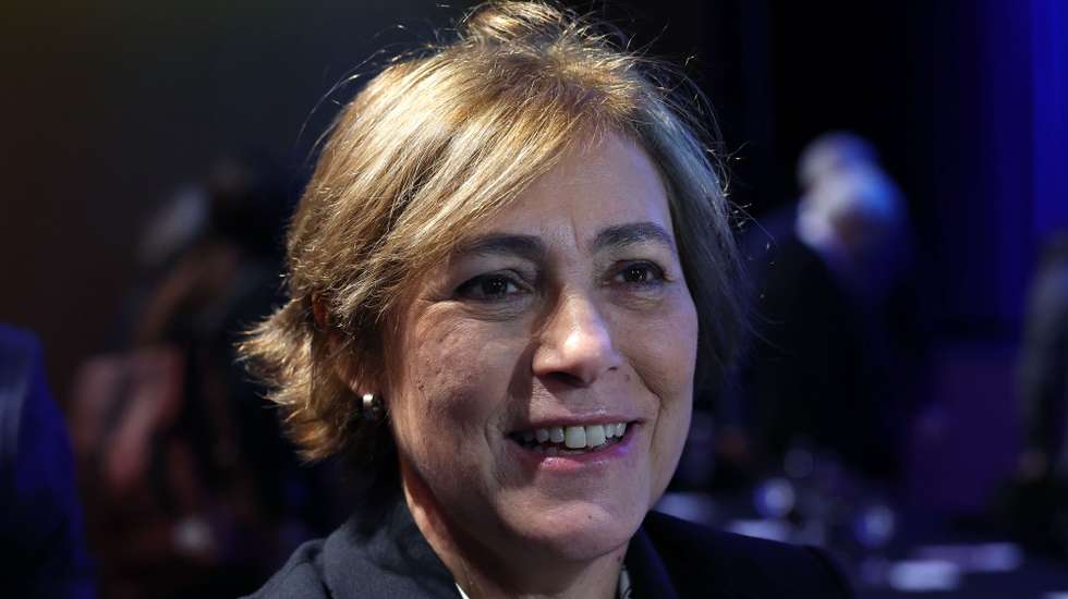 A escritora Maria do Rosário Pedreira, vencedora da 24.ª edição do Prémio Literário Correntes d'Escritas, na Póvoa de Varzim, 15 de fevereiro 2023. ESTELA SILVA/LUSA