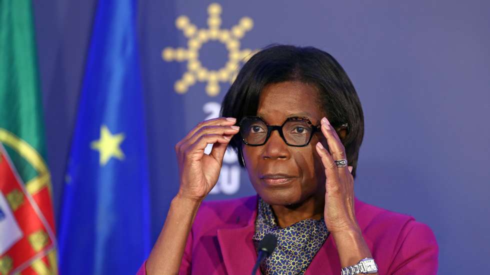 epa09106122 Portuguese Minister of Justice Francisca Van Dunem adjusts her glasses as she attends a High-Level Conference on &#039;Protecting Vulnerable Adults across Europe â€“ the way forward&#039; under the Portuguese EU Presidency of the Council, in Lisbon, Portugal, 30 March 2021. This high-level conference offers an opportunity for reflection on the current position of vulnerable adults and projecting the measures necessary for ensuring all members of our diverse societies may effectively enjoy their fundamental rights, including equal access to justice.  EPA/ANTONIO PEDRO SANTOS