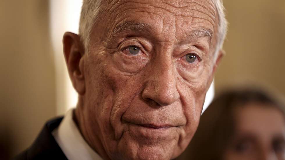 O Presidente da República, Marcelo Rebelo de Sousa, fala aos jornalistas a propósito das eleições dos Estados Unidos da América, no Palácio de Belém em Lisboa, 06 de novembro de 2024. FILIPE AMORIM/LUSA